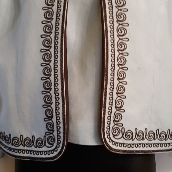 Positive attitude blue & brown top and jacket - Picture 2 of 8